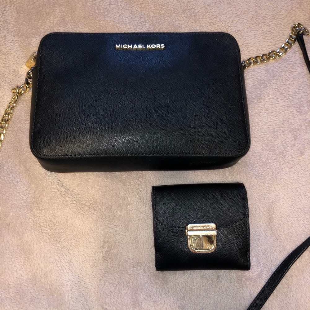 Michael Kors matching crossbody and wallet bundle